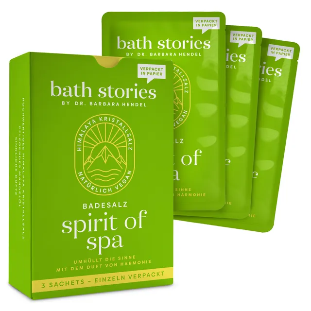 bath stories – spirit of spa Badesalz: Geschenkbox mit drei einzeln verpackten Sachets