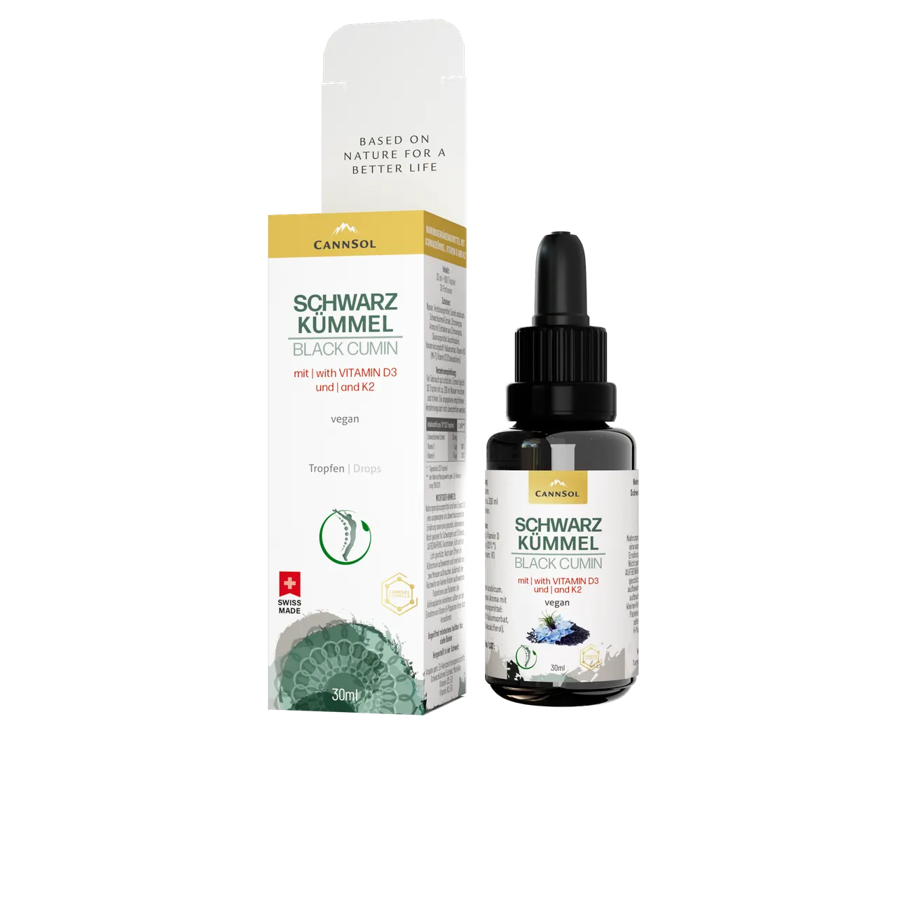 CannSol Schwarzkümmel mit Vit. D3 & K2  30 ml - Bild 1 - Expert-Center Gesundheit und Wohlbefinden GmbH