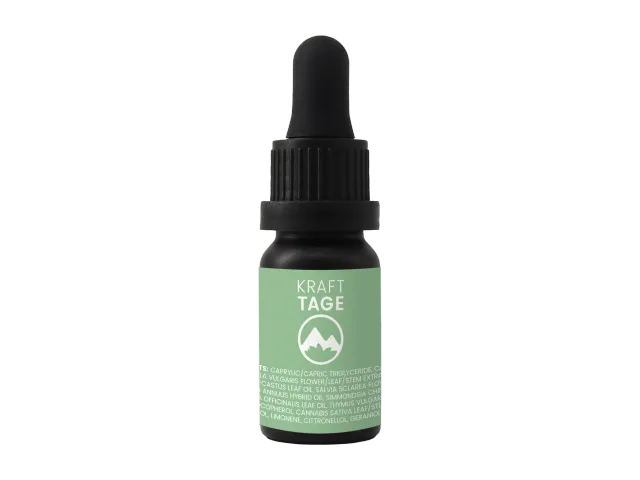 Krafttage Massageöl - Flasche mit Pipette - Produkt